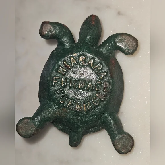 Iron Turtle Niagra Furnace Solid Beautiful! Beach Nautical Home Decor Vintage! - Picture 5 of 5